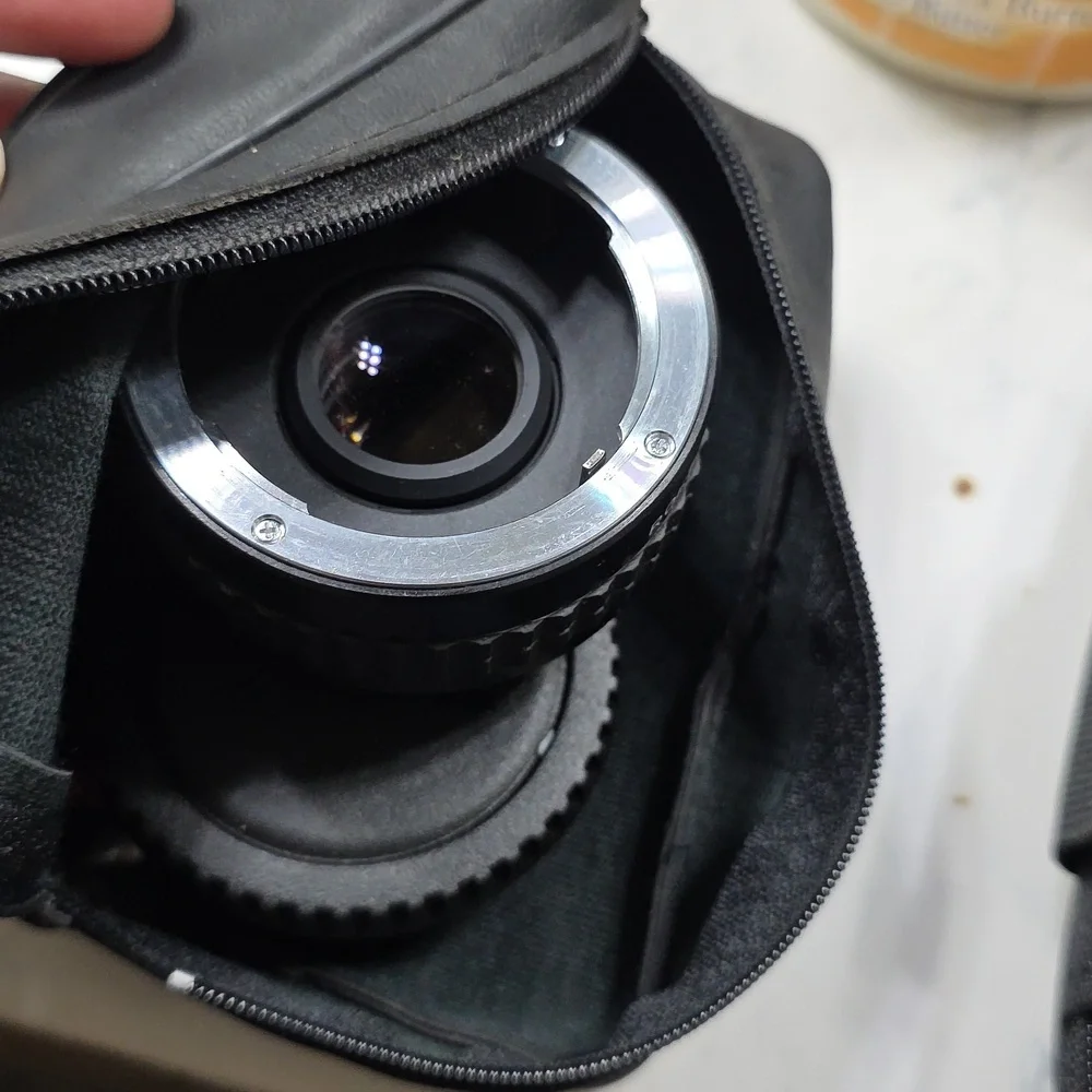 Black Camera Lens with Silver Mount - Compact Interchangeable Lens
